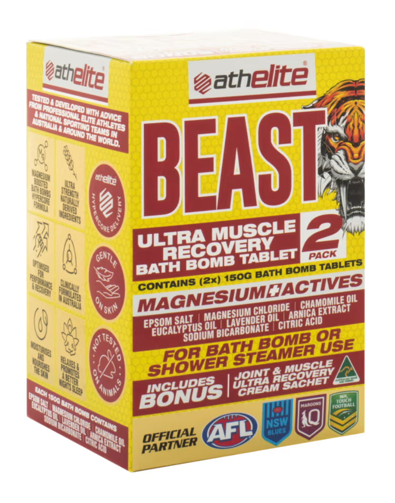 ATHELITE - BEAST ULTRA MUSCLE RECOVERY BATH BOMB TABLET 2 PACK