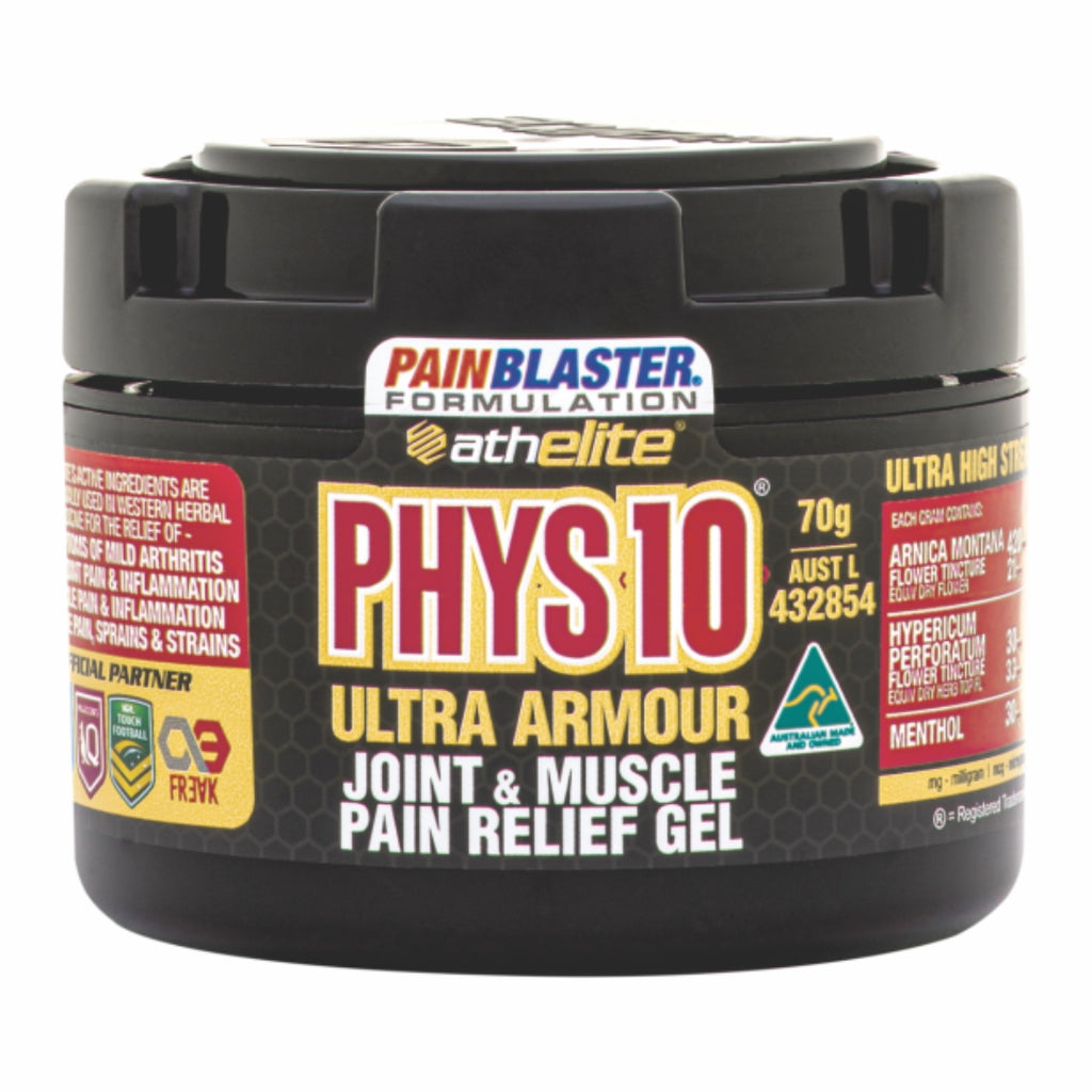 ATHELITE PHYS10 JOINT & MUSCLE <BR> PAIN RELIEF GEL 70G