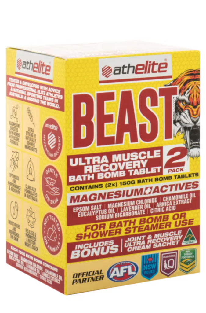 ATHELITE - BEAST ULTRA MUSCLE RECOVERY BATH BOMB TABLET 2 PACK