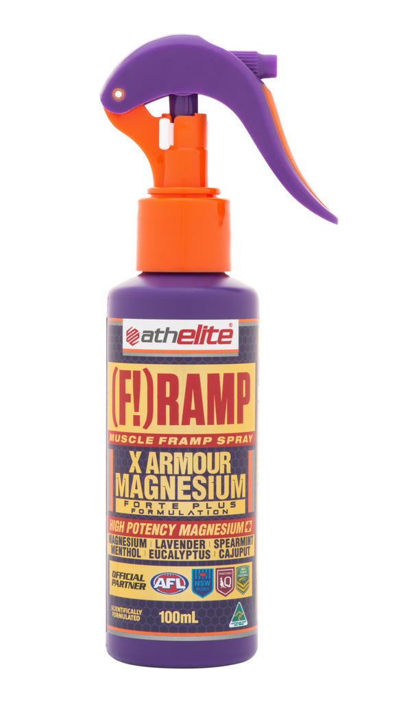 ATHELITE (F!)RAMP X ARMOUR <br>HIGH POTENCY MAGNESIUM <br>MUSCLE FRAMP SPRAY - 100ML