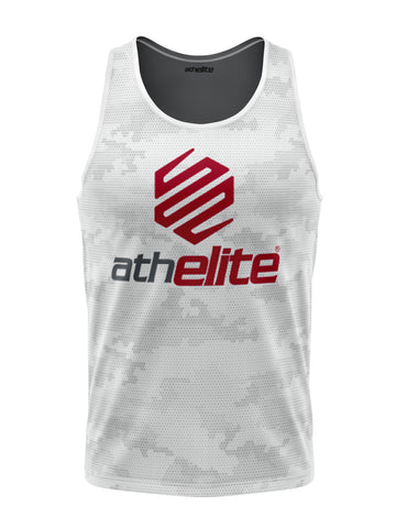 ATHELITE BLAZE  CAMMO PERFORMANCE  TANK - WHITE