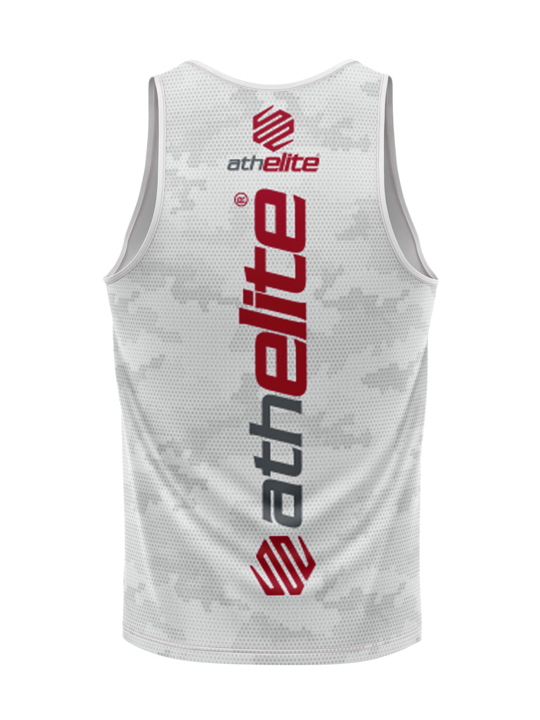 ATHELITE BLAZE  CAMMO PERFORMANCE  TANK - WHITE